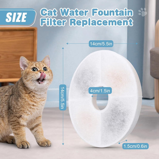 Cat Water Fountain Replacement Filters | 8 Pack