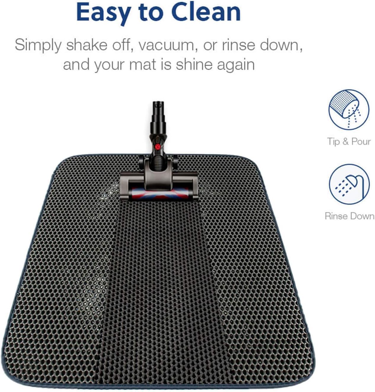 Cat Litter Trapping Mat | Honeycomb Double Layer | Waterproof | Scatter Control