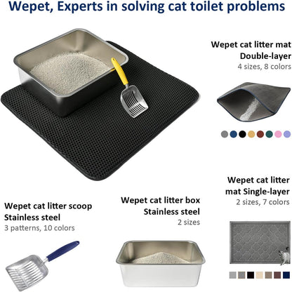Stainless Steel Cat Litter Box | High Sides | 24x16x6 Inch