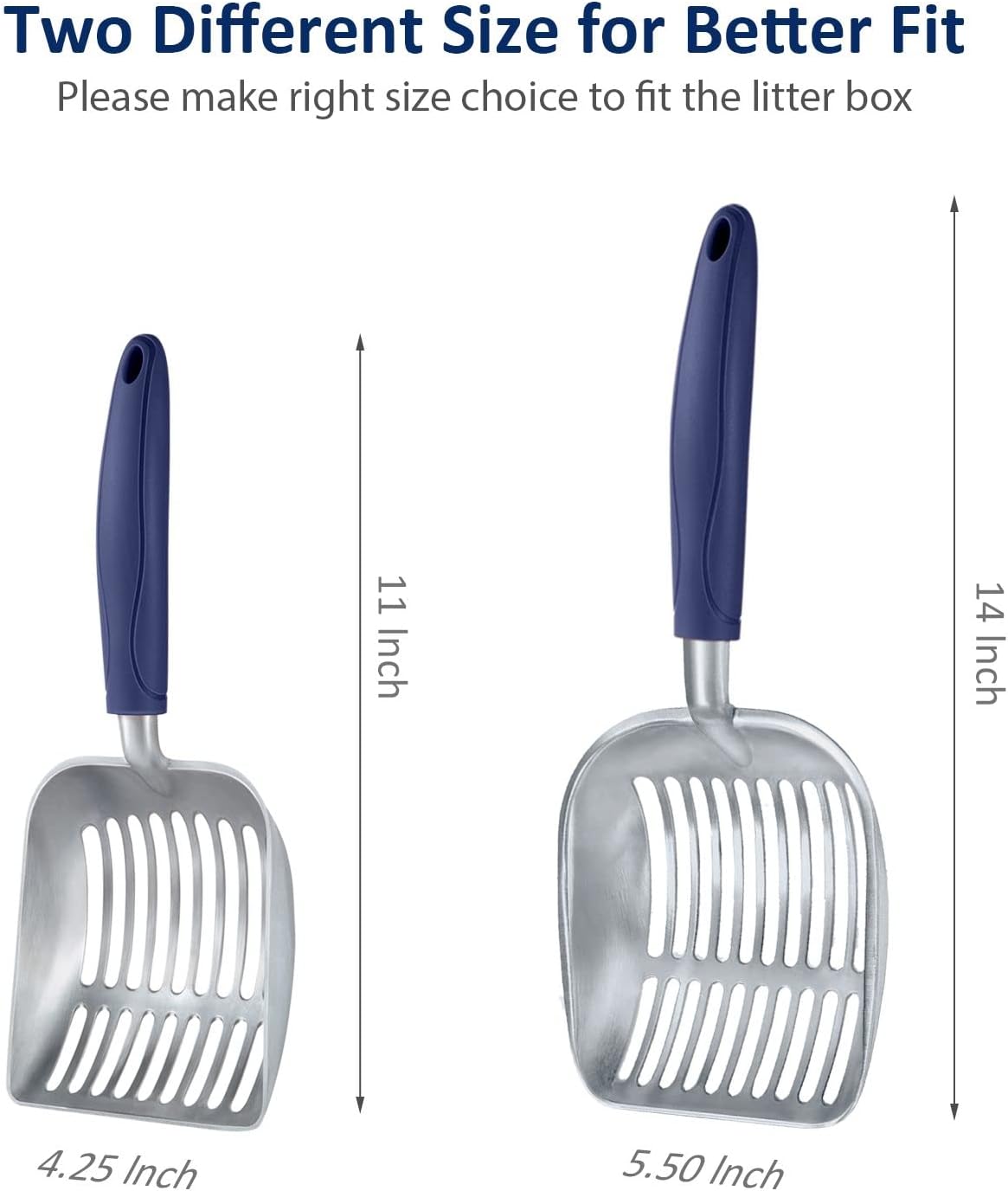 Dual Size Cat Litter Scooper Combo Set | Easy Cleanup | Two Sizes Included