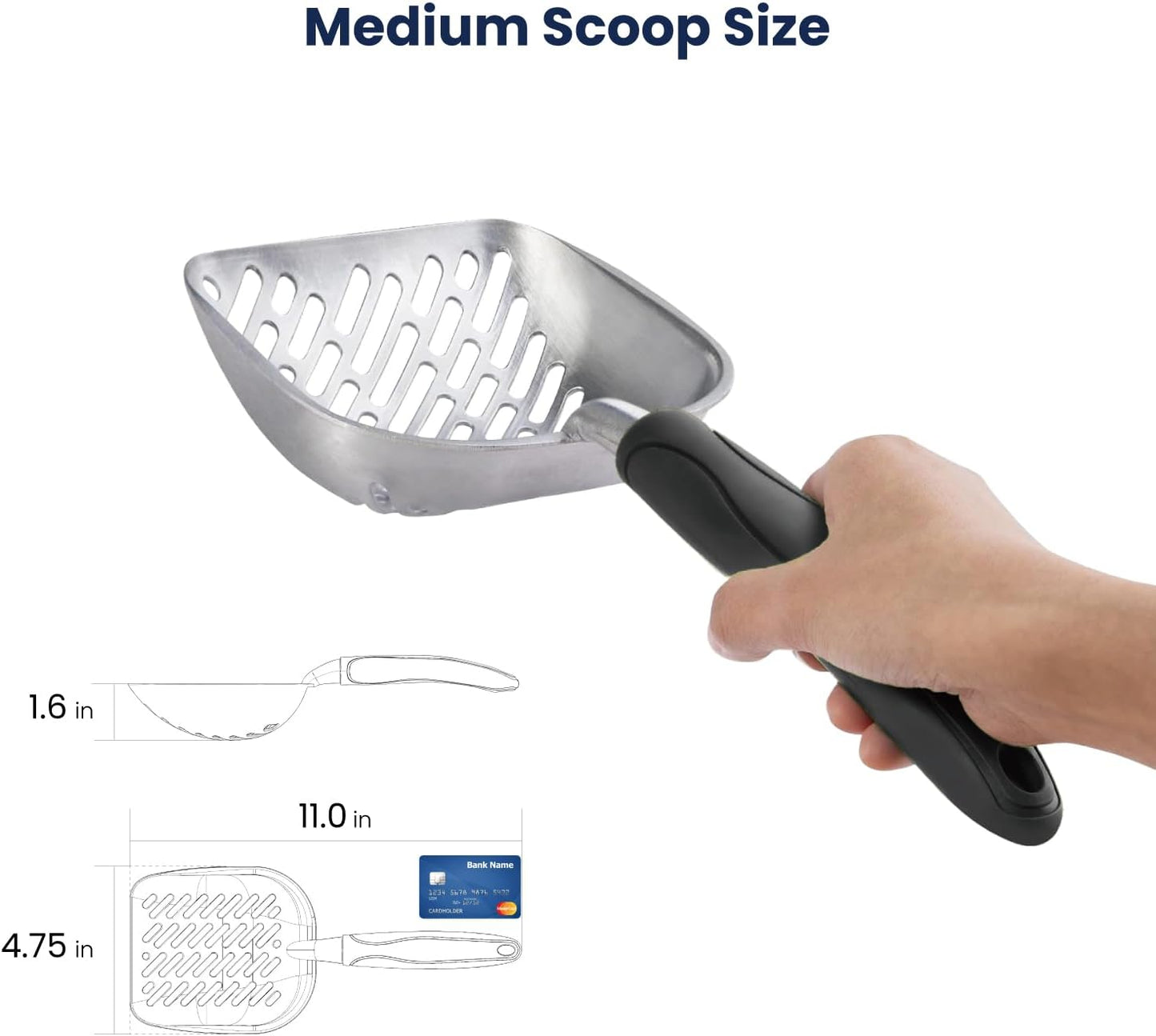 Dual Size Cat Litter Scooper Combo Set | Easy Cleanup | Two Sizes Included