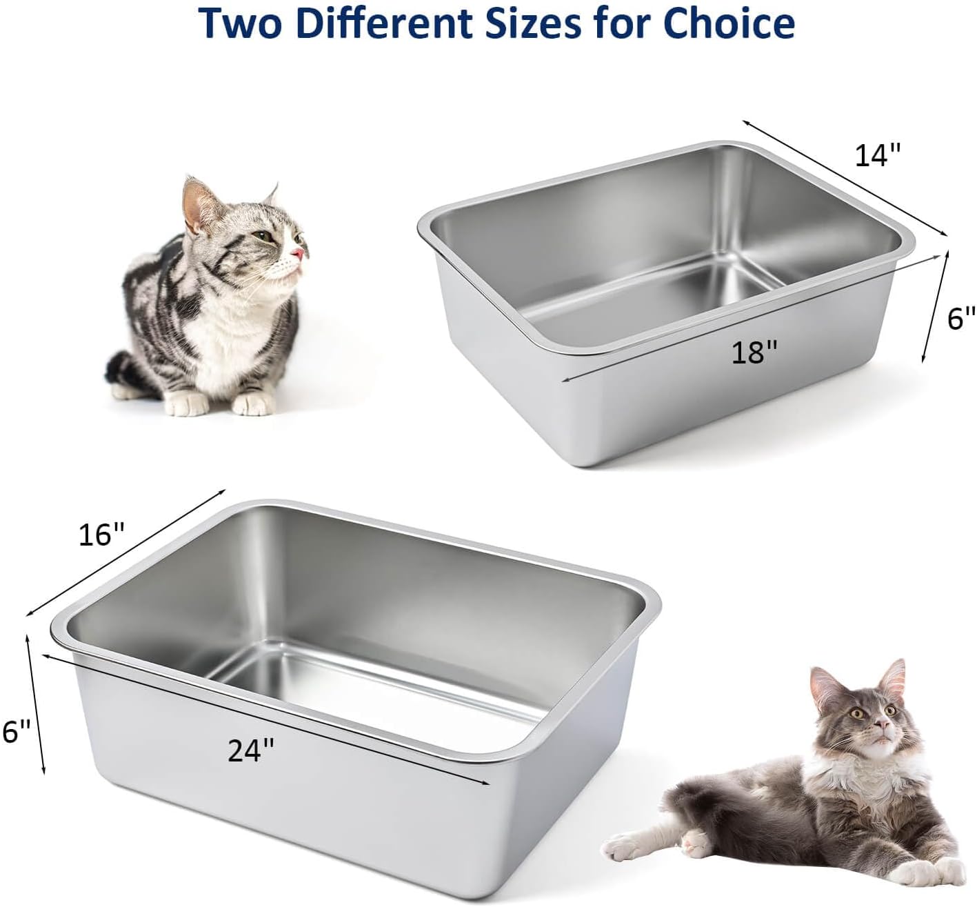 Premium Cat Litter Box and Shovel Set | Enclosed with Scoop