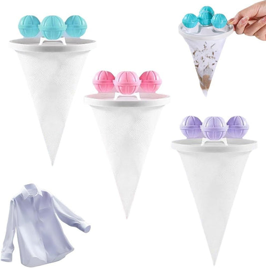 Laundry Pet Hair Remover Catcher | Reusable Lint Catcher for Washing Machine | 3-Pack
