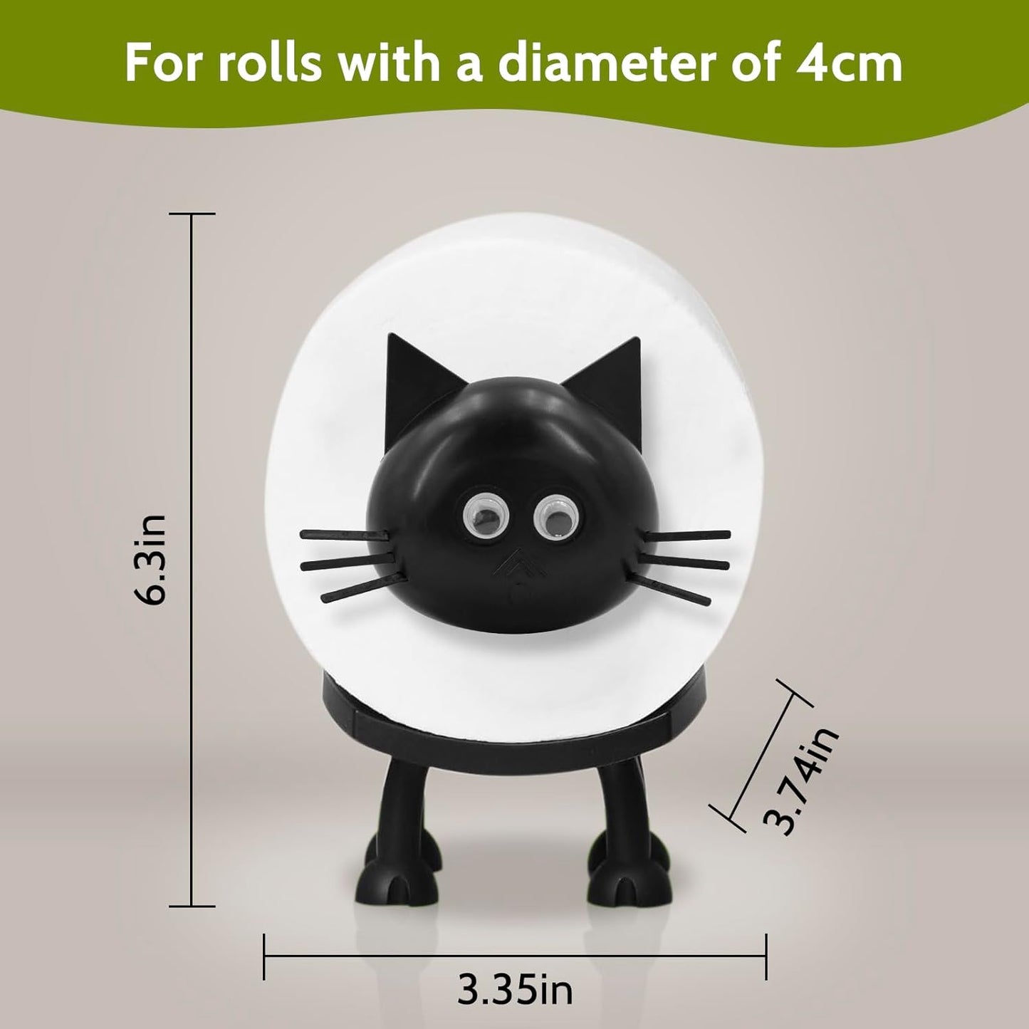 3D Printed Cat Toilet Roll Holder | Tissue Paper Storage Stand | Cat Lover Gift