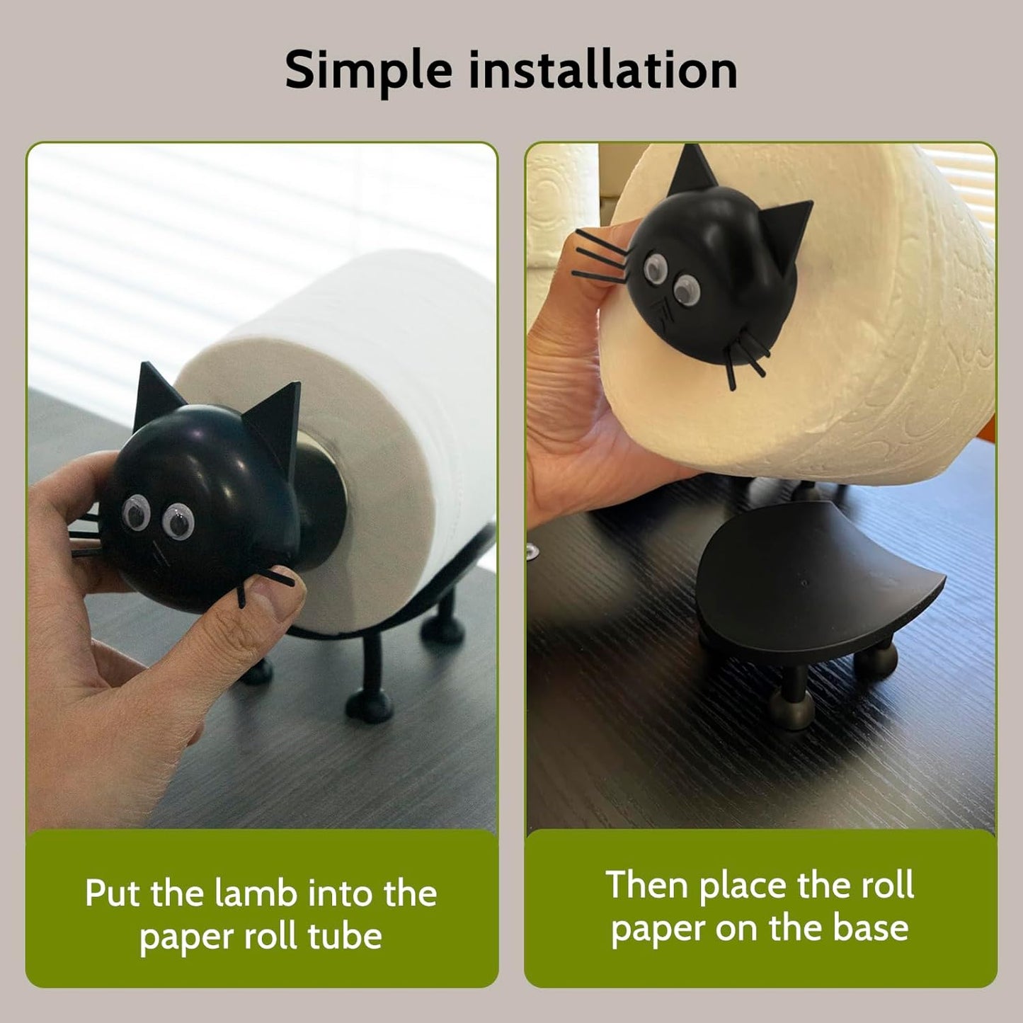 3D Printed Cat Toilet Roll Holder | Tissue Paper Storage Stand | Cat Lover Gift