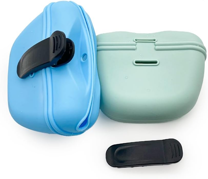 Silicone Dog Treat Training Pouch | 2 Pack | Magnetic Closure & Belt Clip