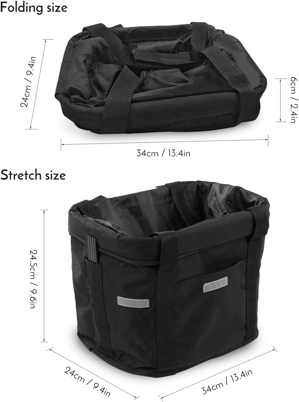 Waterproof Bicycle Front Basket | Pet Carrier | Removable Handlebar Bag