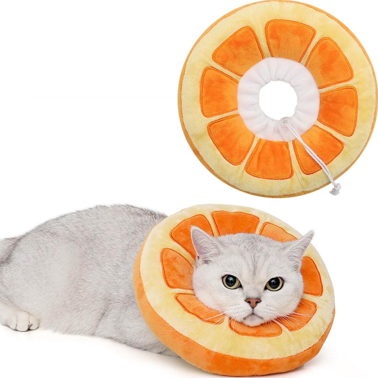 Soft Cat Donut Cone Collar | Post-Surgery Recovery | Kitten Recovery Cone | Adjustable