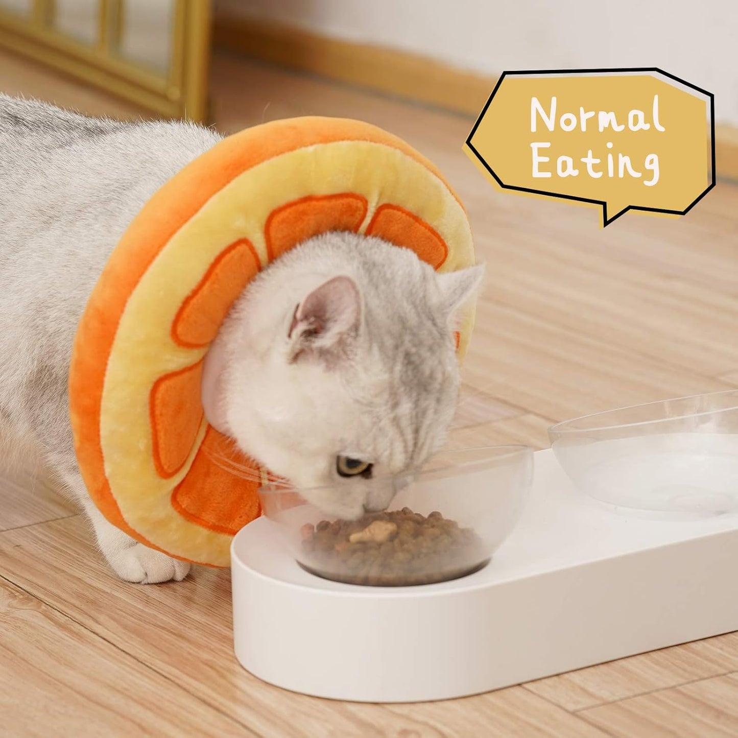 Soft Cat Donut Cone Collar | Post-Surgery Recovery | Kitten Recovery Cone | Adjustable