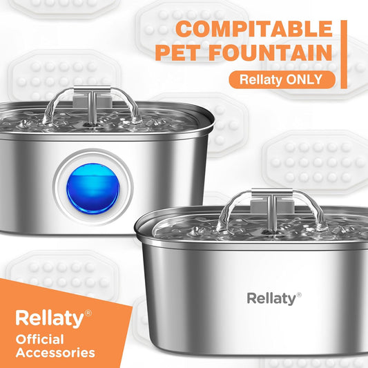 Cat Water Fountain Replacement Filters & Pre-Filter Sponges | 3.2L/108oz