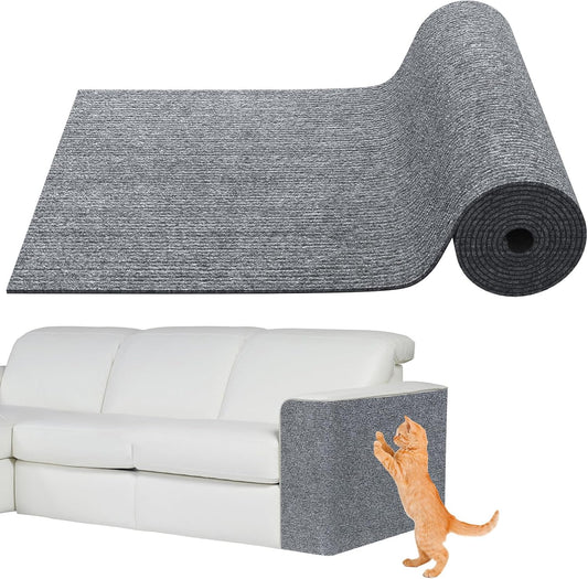 Cat Scratching Mat | Self-Adhesive Trimmable Sisal | 78.7x15.8 Inch Light Grey