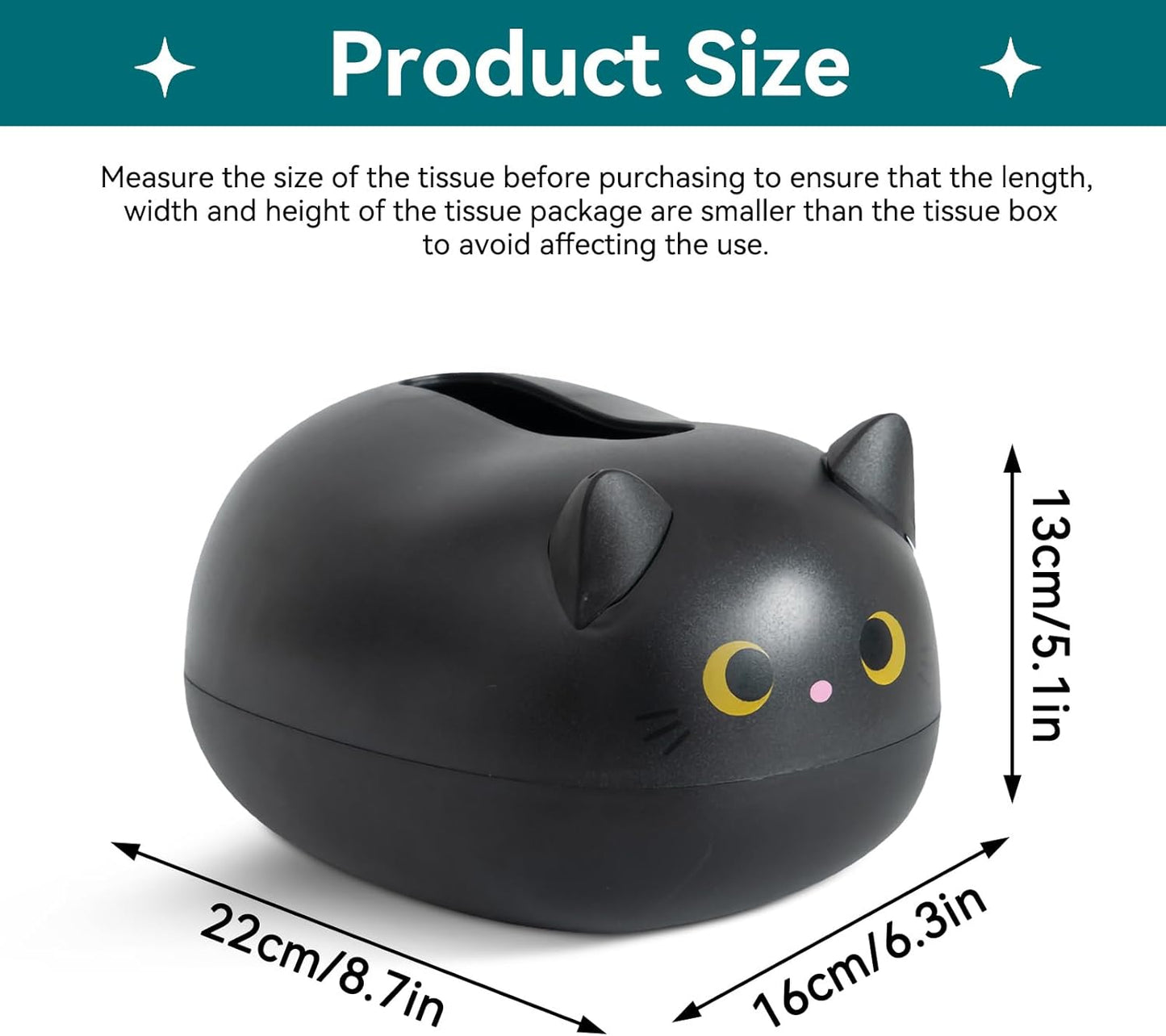 Cartoon Cat Tissue Dispenser | Toilet Paper Holder | Cute Cat Lover Gift