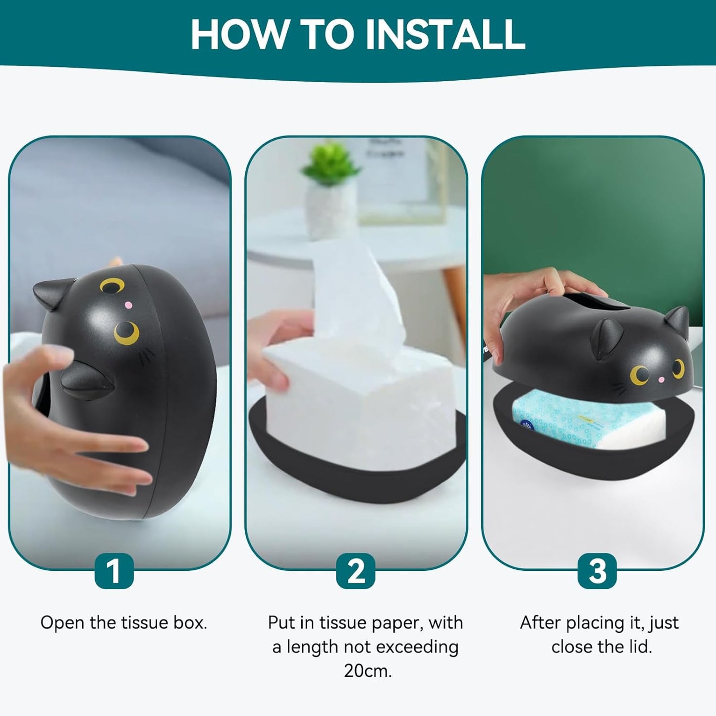Cartoon Cat Tissue Dispenser | Toilet Paper Holder | Cute Cat Lover Gift