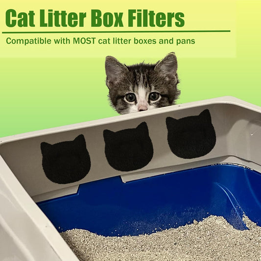 Cat Litter Box Activated Charcoal Filters 6-Pack | Odour Eliminating