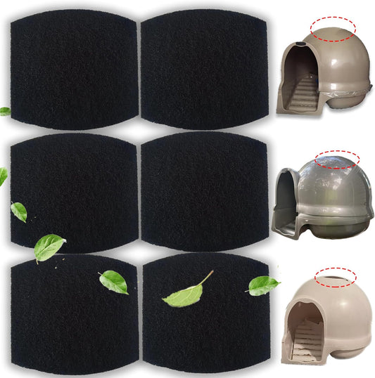 Cat Litter Box Carbon Filters 6-Pack
