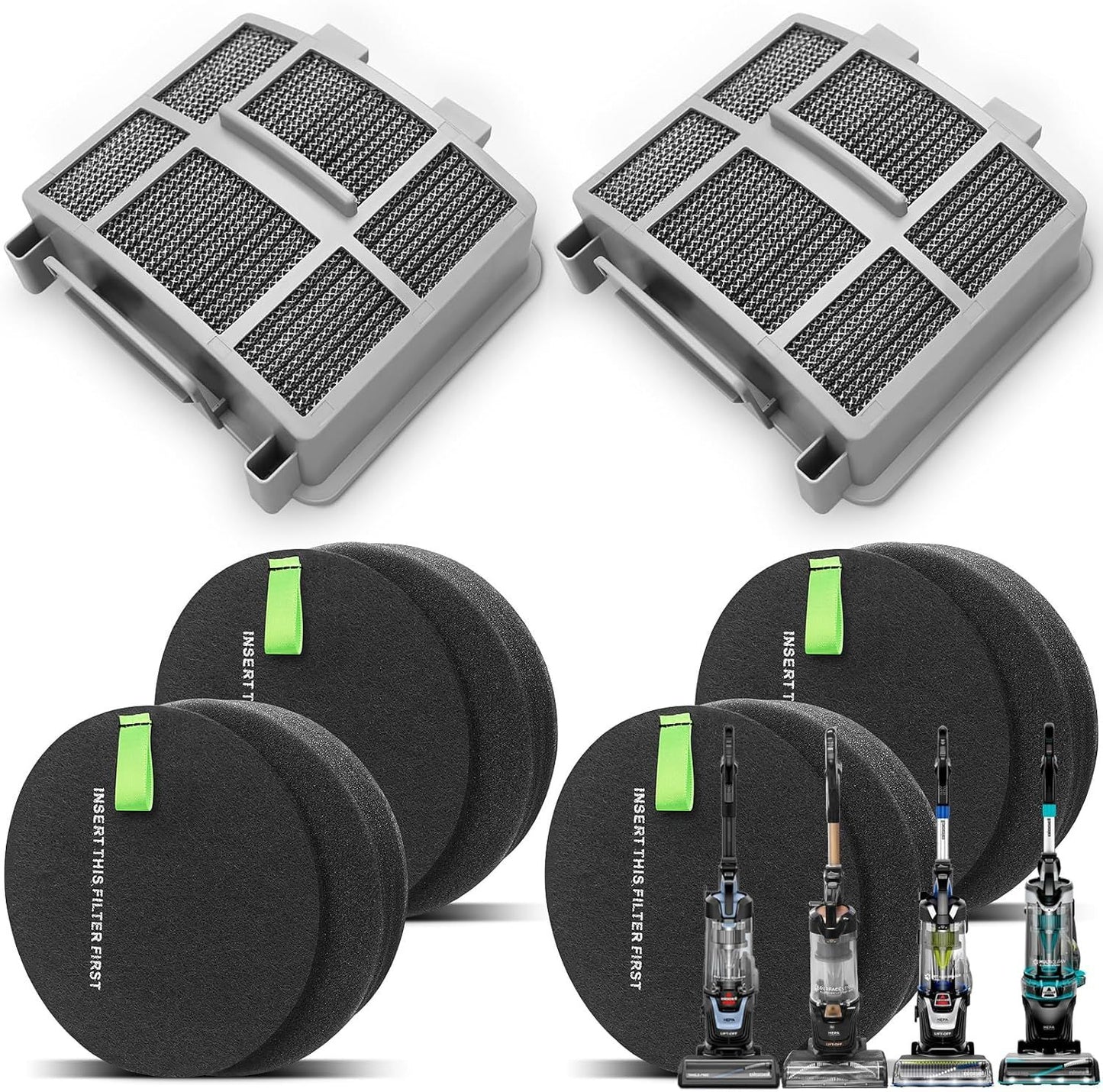 Bissell Pet Hair Eraser Vacuum Replacement Filter Set | Compatible Accessory
