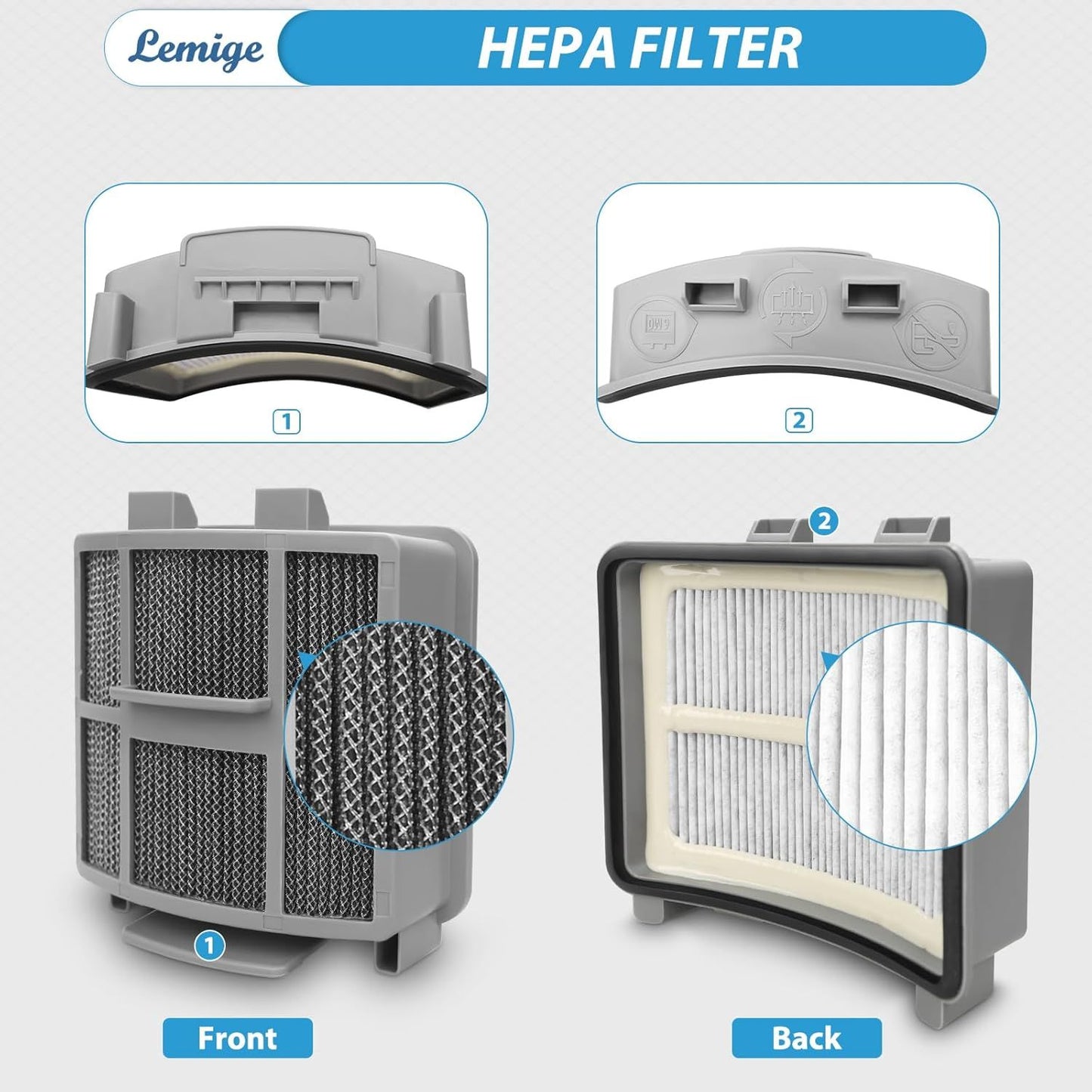 Bissell Pet Hair Eraser Vacuum Replacement Filter Set | Compatible Accessory