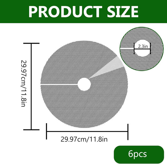 Cat-Proof Plant Pot Protective Cover Mesh 6-Pack | Soil Blocker | 30cm