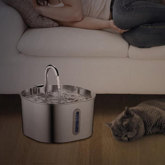 USB Stainless Steel Pet Water Fountain | 2.2L