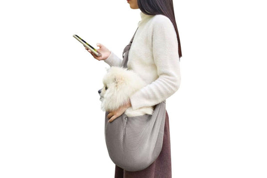 Breathable Pet Carrier Sling with Storage Pocket | Gray