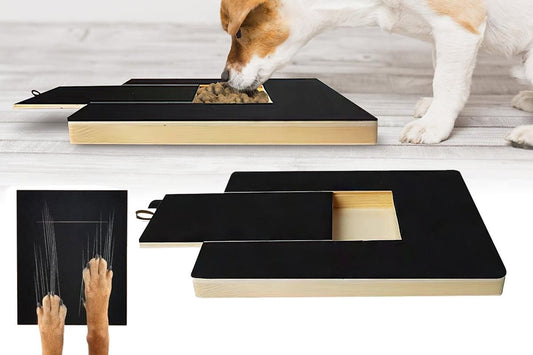 Dog Scratch Pad for Nails | Nail Scratching Board with Treat Box