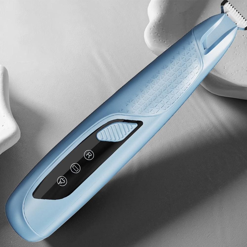 Pet Hair Trimmer Electric Clipper Rechargeable with LED Light for Pets Blue
