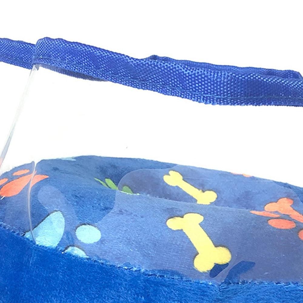 Blue Soft Inflatable Pet Recovery Cone | Comfortable E-Collar | Dog Size M