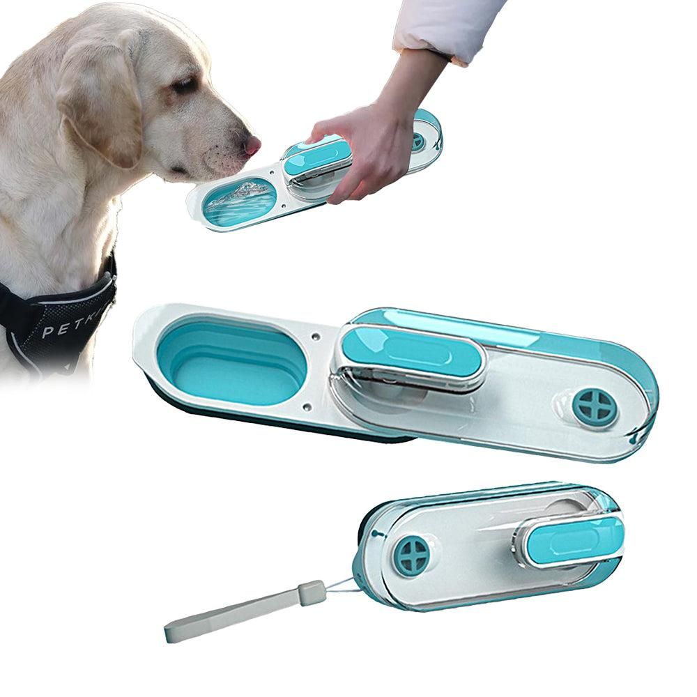 Foldable Pet Dog Water Bottle | 350ml | Leak-Proof Travel | Grey