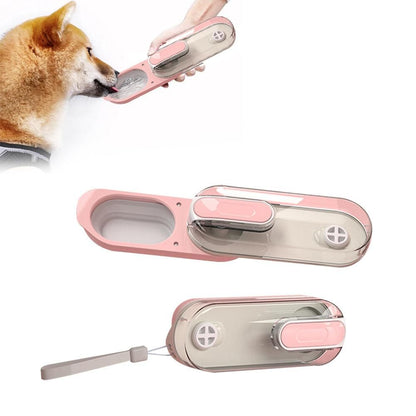 Foldable Pet Dog Water Bottle | 350ml | Leak-Proof Travel | Grey