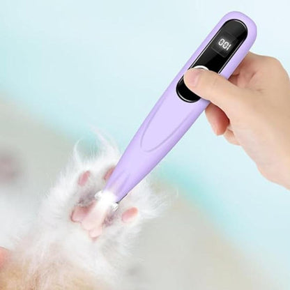 Cordless Pet Paw Trimmer with LED Light Rechargeable Grooming Tool