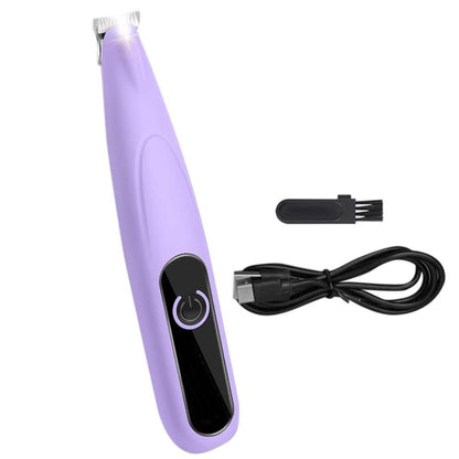Cordless Pet Paw Trimmer with LED Light Rechargeable Grooming Tool