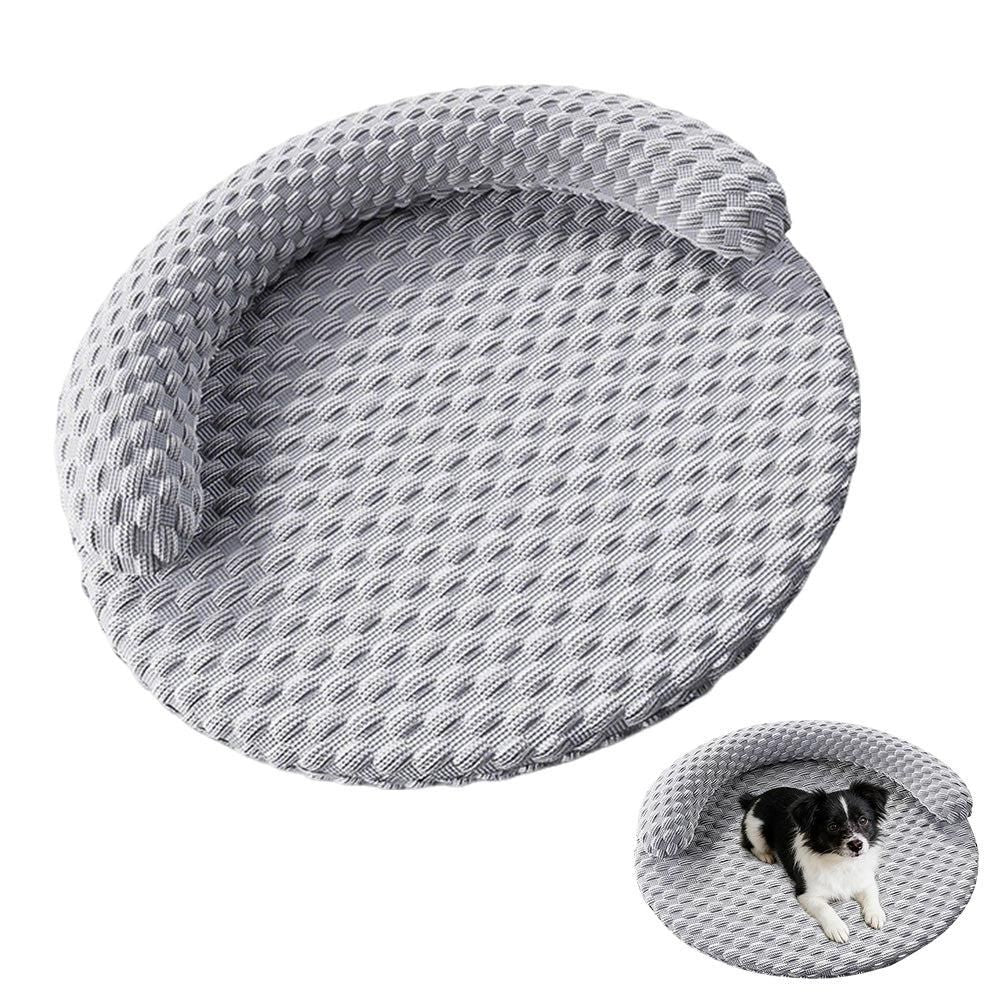 Washable Cooling Pet Bed with Removable Cover for Dogs & Cats - Dark Gray - M