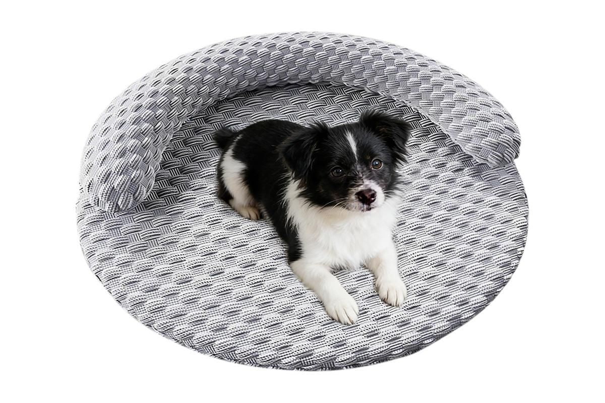 Washable Cooling Pet Bed with Removable Cover for Dogs & Cats - Dark Gray - M