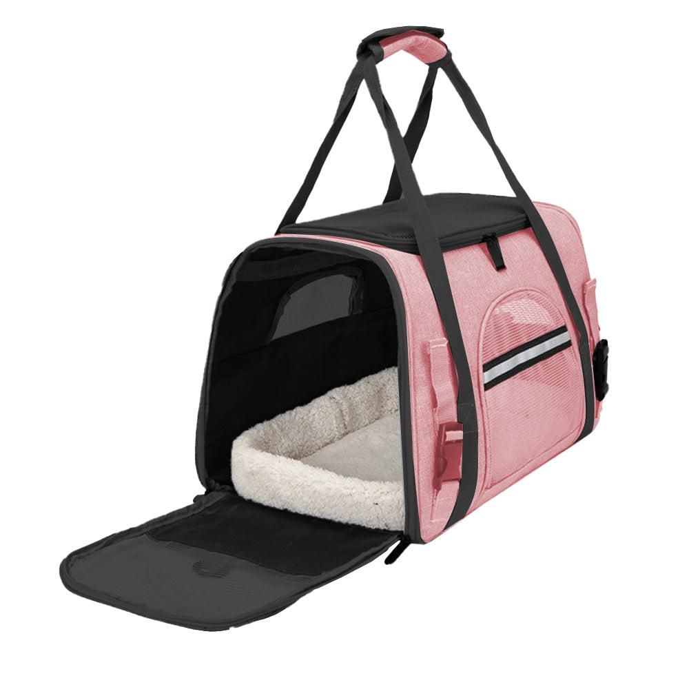 Cat Travel Carrier Bag | Portable Soft Carrier | Pink | Small to Medium