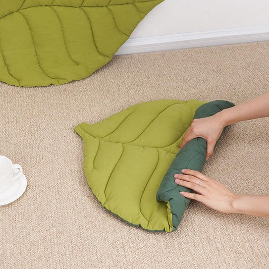 Double-Sided Available Pet Mattress Pad Leaf Shape Puppy Cat Bed Mat
