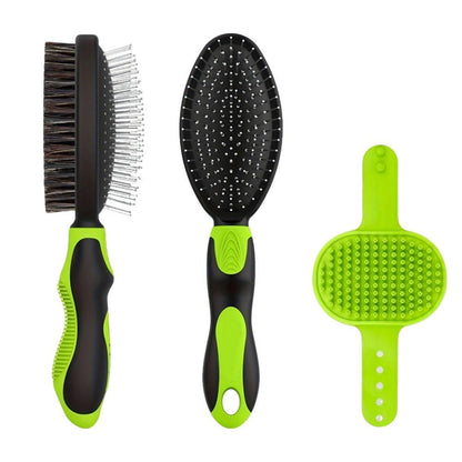 2PCS Pet Grooming Brushes Deshedding Bath Brush for Dogs Cats & Horses