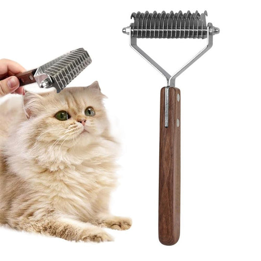 Large 2-Sided Undercoat Rake for Dogs & Cats Pet Grooming Dematting