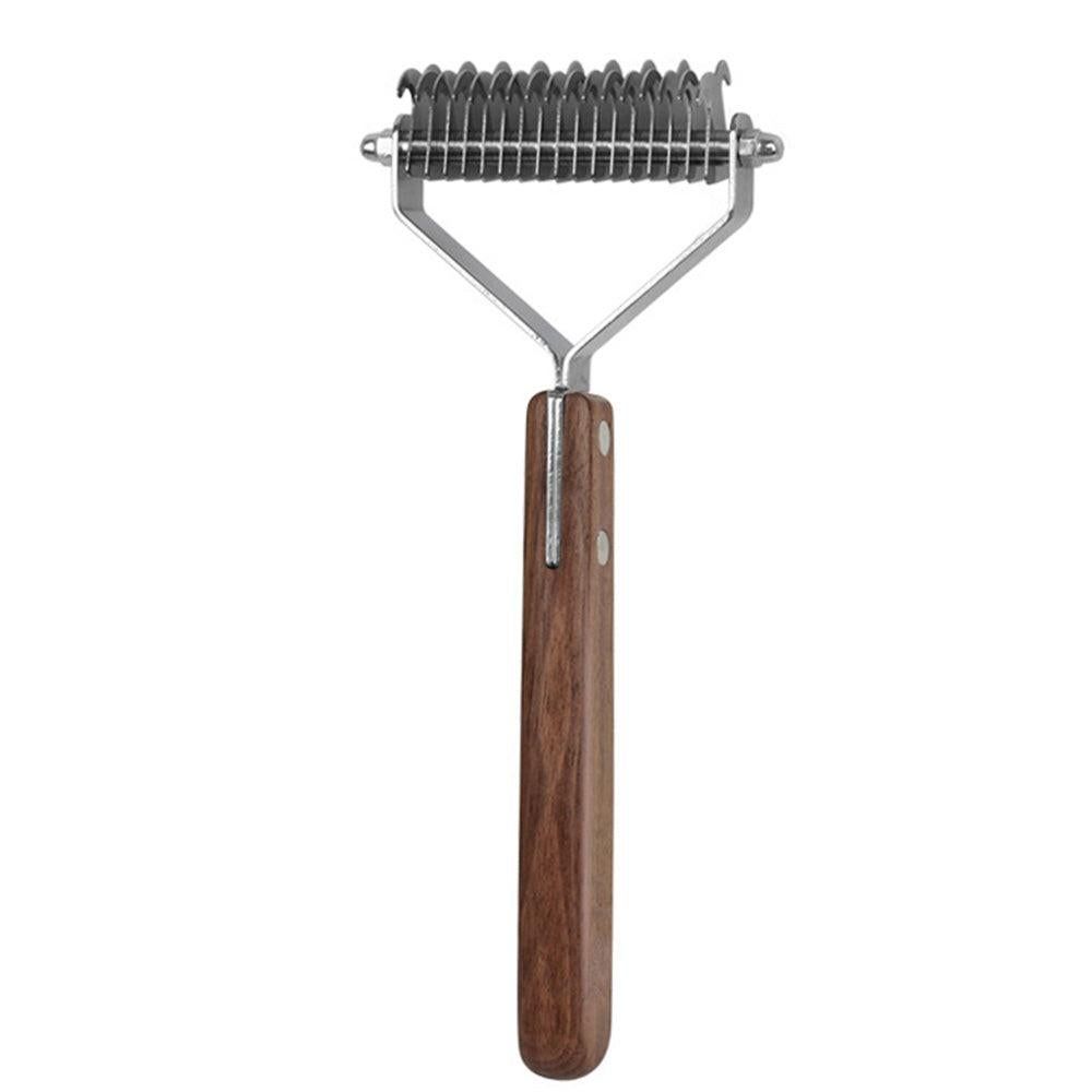 Large 2-Sided Undercoat Rake for Dogs & Cats Pet Grooming Dematting Brush