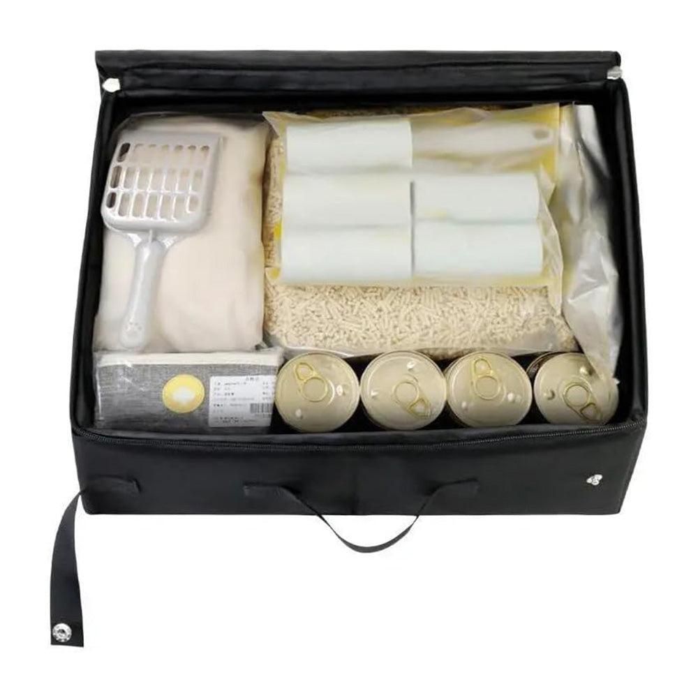 Portable Foldable Cat Travel Litter Box | Waterproof & Easy Clean | Black