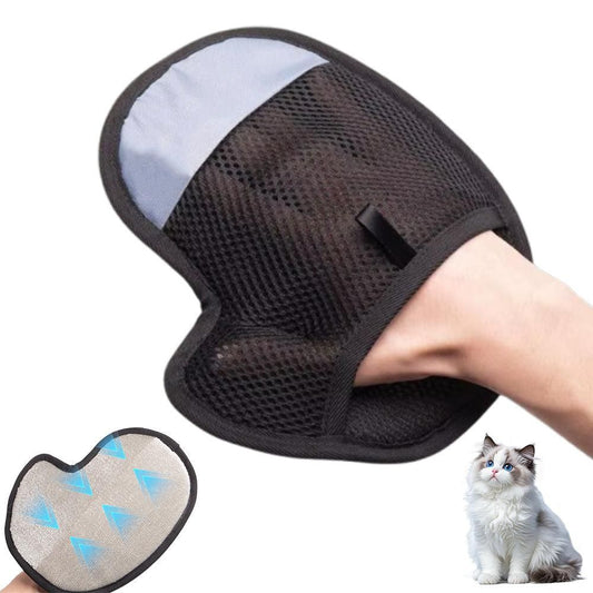 Pet Hair Removal Glove - Electrostatic Grooming Mitt for Cats and Dogs