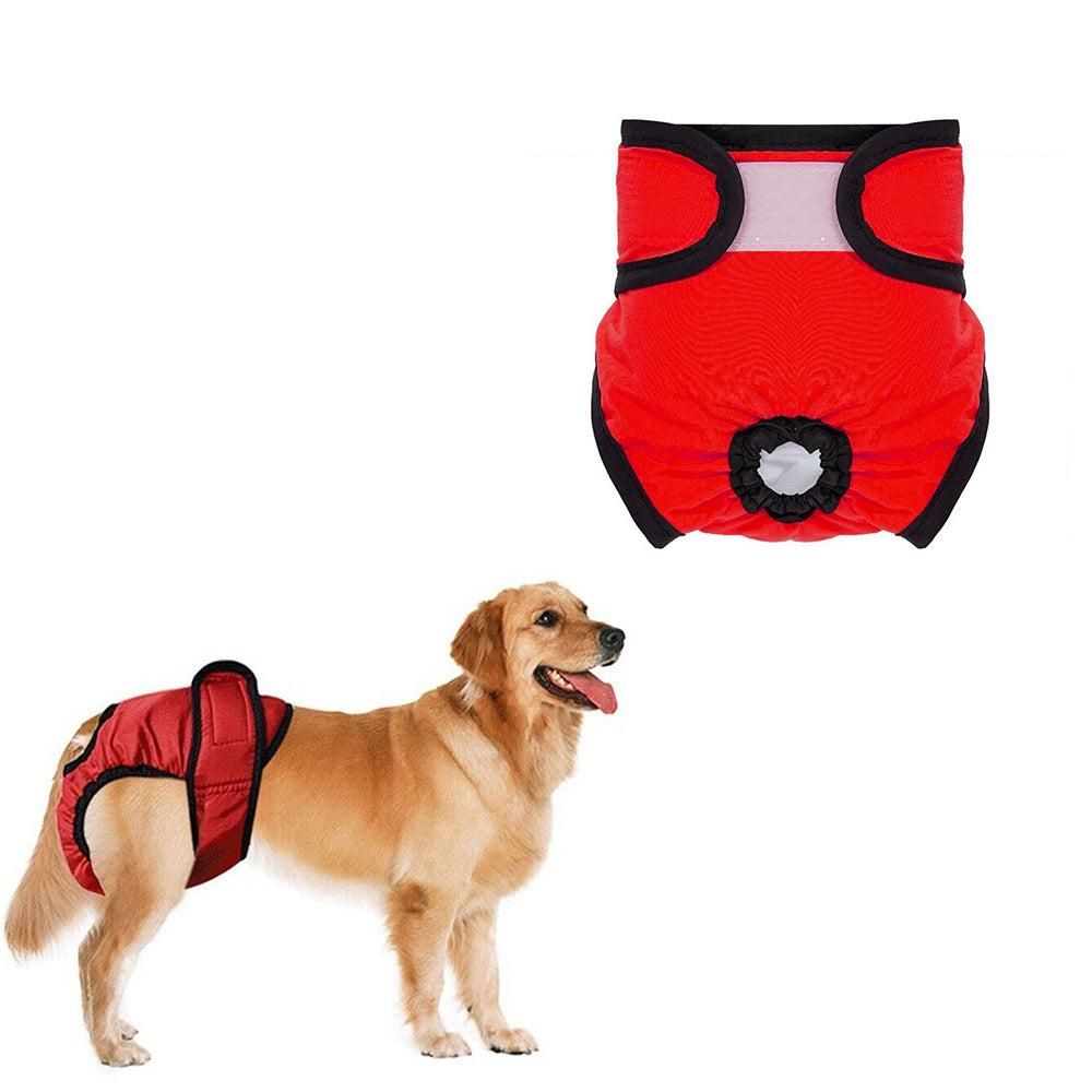 Washable Female Pet Nappy Diaper Dog Cat Physiological Pants Yellow - XL