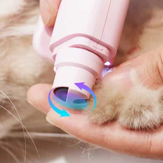 2-in-1 Pet Nail Grinder with LED Lights USB Rechargeable Dog Nail