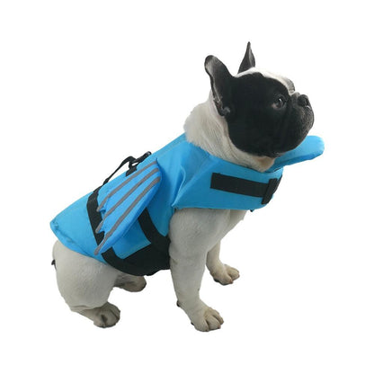 Dog Life Jacket Wings Pet Life Vest Adjustable Dog Flotation Swim Vest | Blue