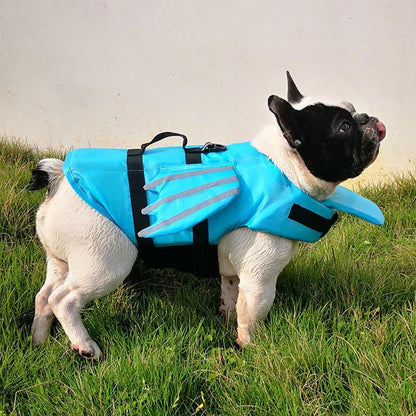 Dog Life Jacket Wings Pet Life Vest Adjustable Dog Flotation Swim Vest | Blue