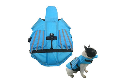Dog Life Jacket Wings Pet Life Vest Adjustable Dog Flotation Swim Vest | Blue
