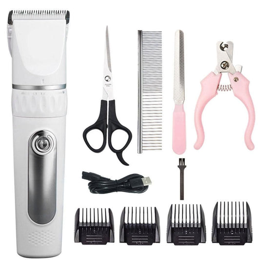 Electric Dog Cat Grooming Kit Cordless Pet Hair Shaver Scissors