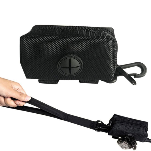 Dog Poop Bag Dispenser with Holder | Puppy Walking Cleanup | Black