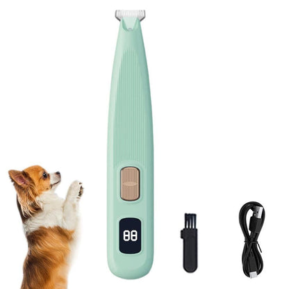 Cordless LED Dual-Speed Pet Paw Trimmer for Dogs & Cats Green