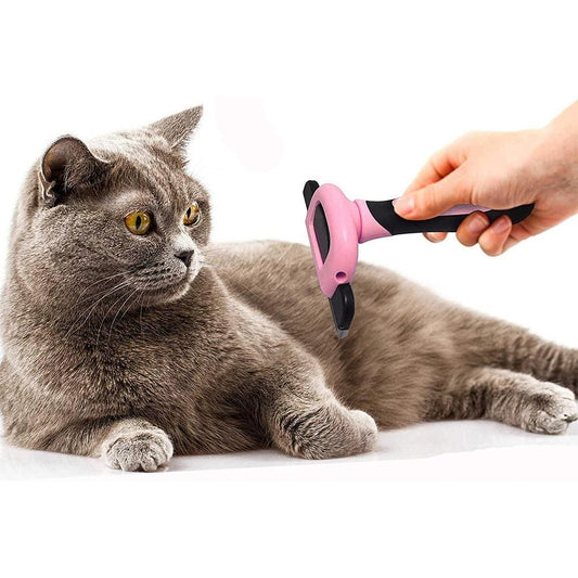 Pet Dog Cat Grooming Comb Brush Hair Remover Deshedding Tool Pink