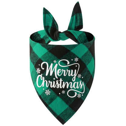 Christmas Pet Triangle Scarf Dog Bandana Pet Wearable Accessories Red | Merry